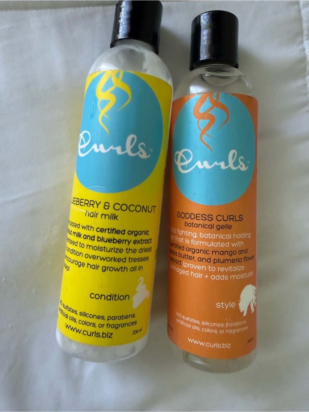 Curls hair milk and botanical gel